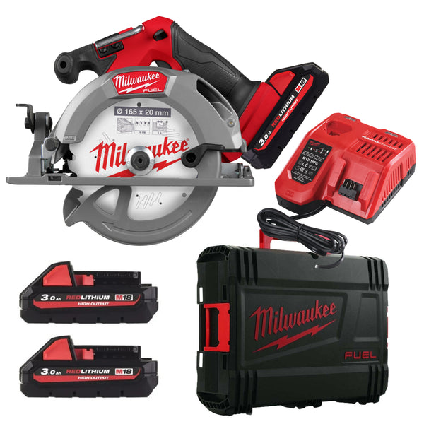 Milwaukee M18 FCS552-302X 18V Li-ion accu cirkelzaag set (2x 3.0Ah accu) in HD Box - 165mm