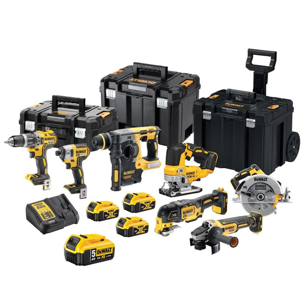DeWALT DCK755P3T set 18V Li-ion XR accu 7-delige combiset (3x5.0Ah) in TSTAK + DCB184 accu 18V 5.0Ah - koolborstelloos